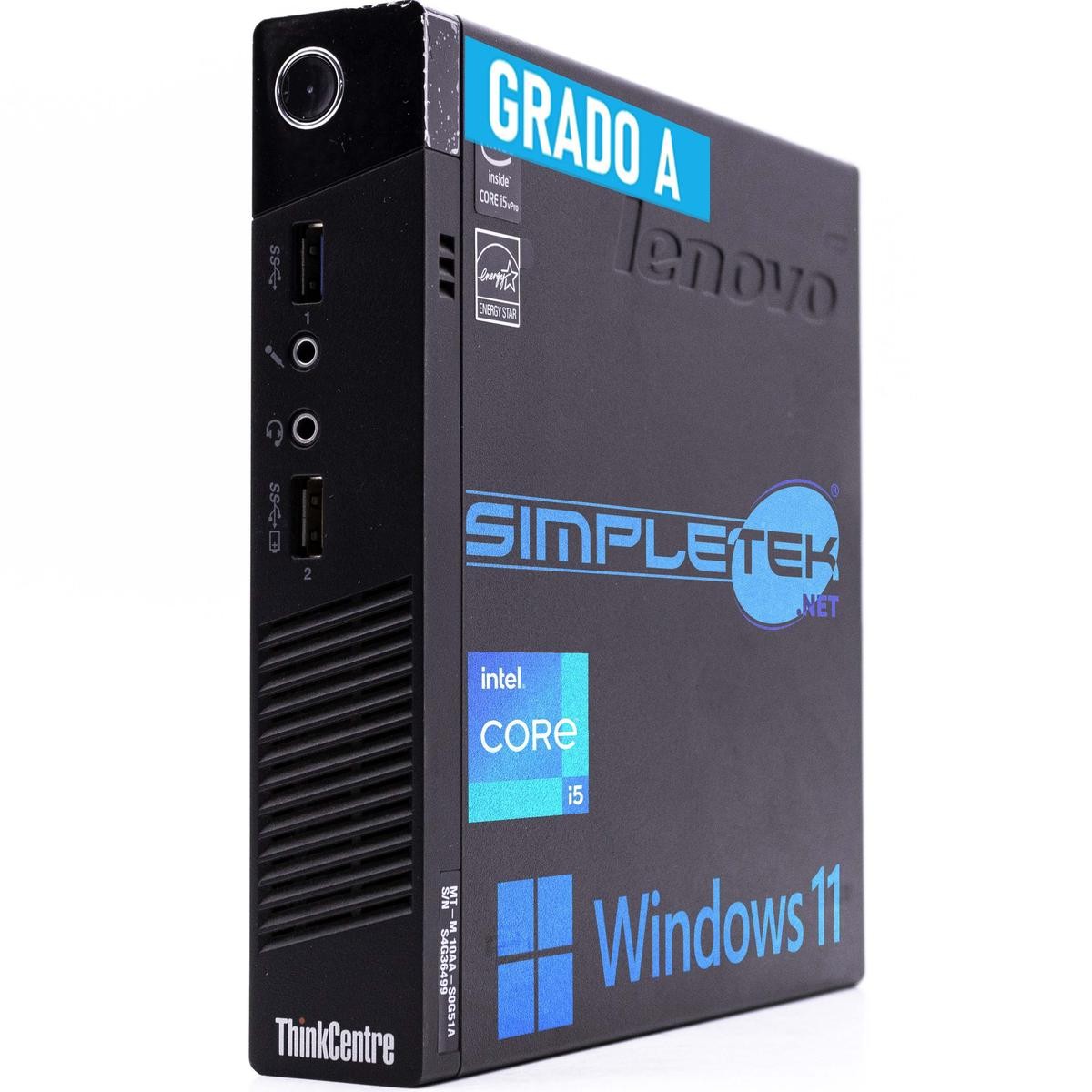 Mini Pc Nuc Computer Lenovo M93P Tiny I5 4570T Windows 11 Pro 8 Gb Ssd 480 Gb