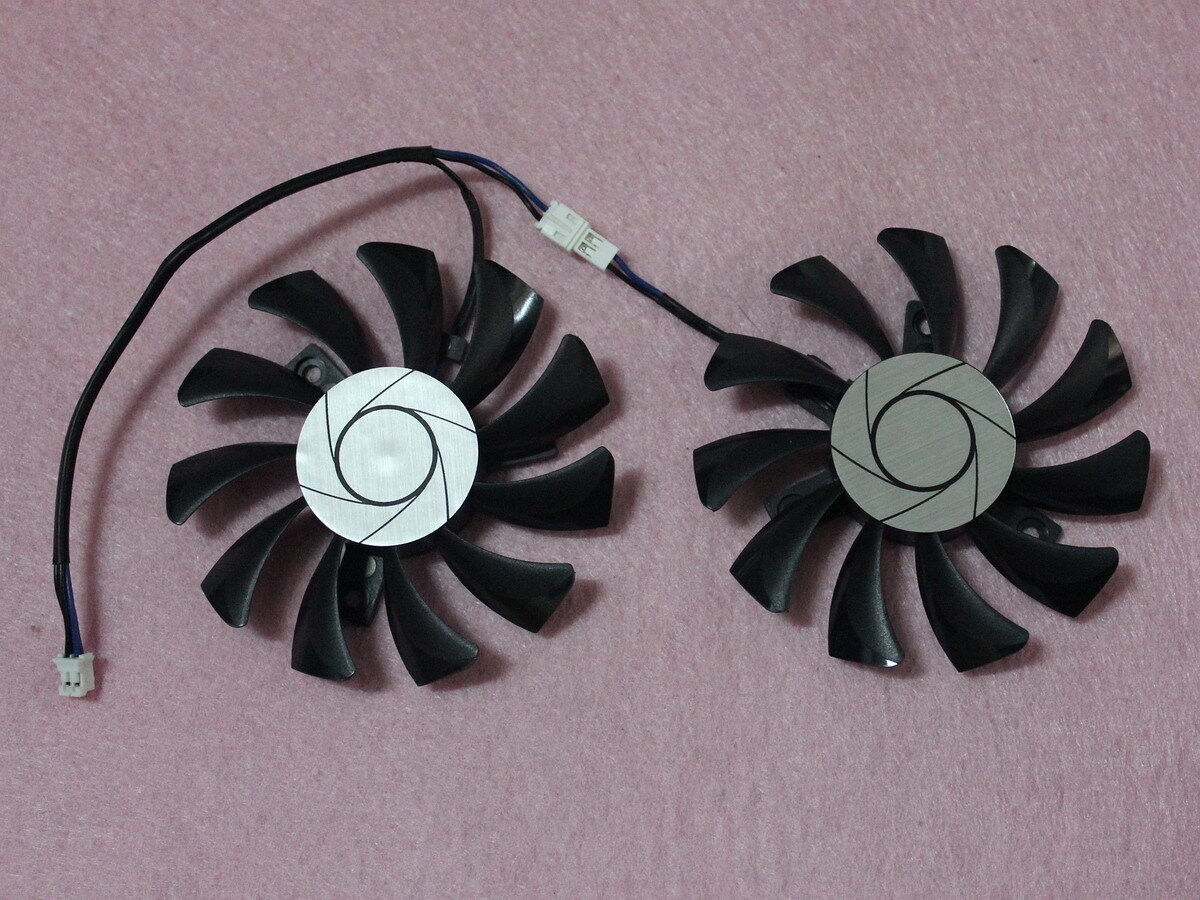 Pair Fans Cooler Fan For MSI GTX 1050 GTX 1050Ti HA8010H12F-Z 75mm Graphics Card