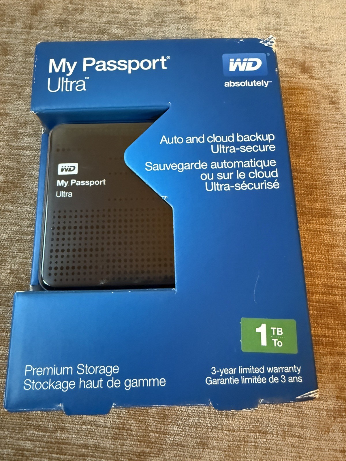 WD My Passport Ultra 1TB Portable External Hard Drive USB 3.0 Titanium NEW