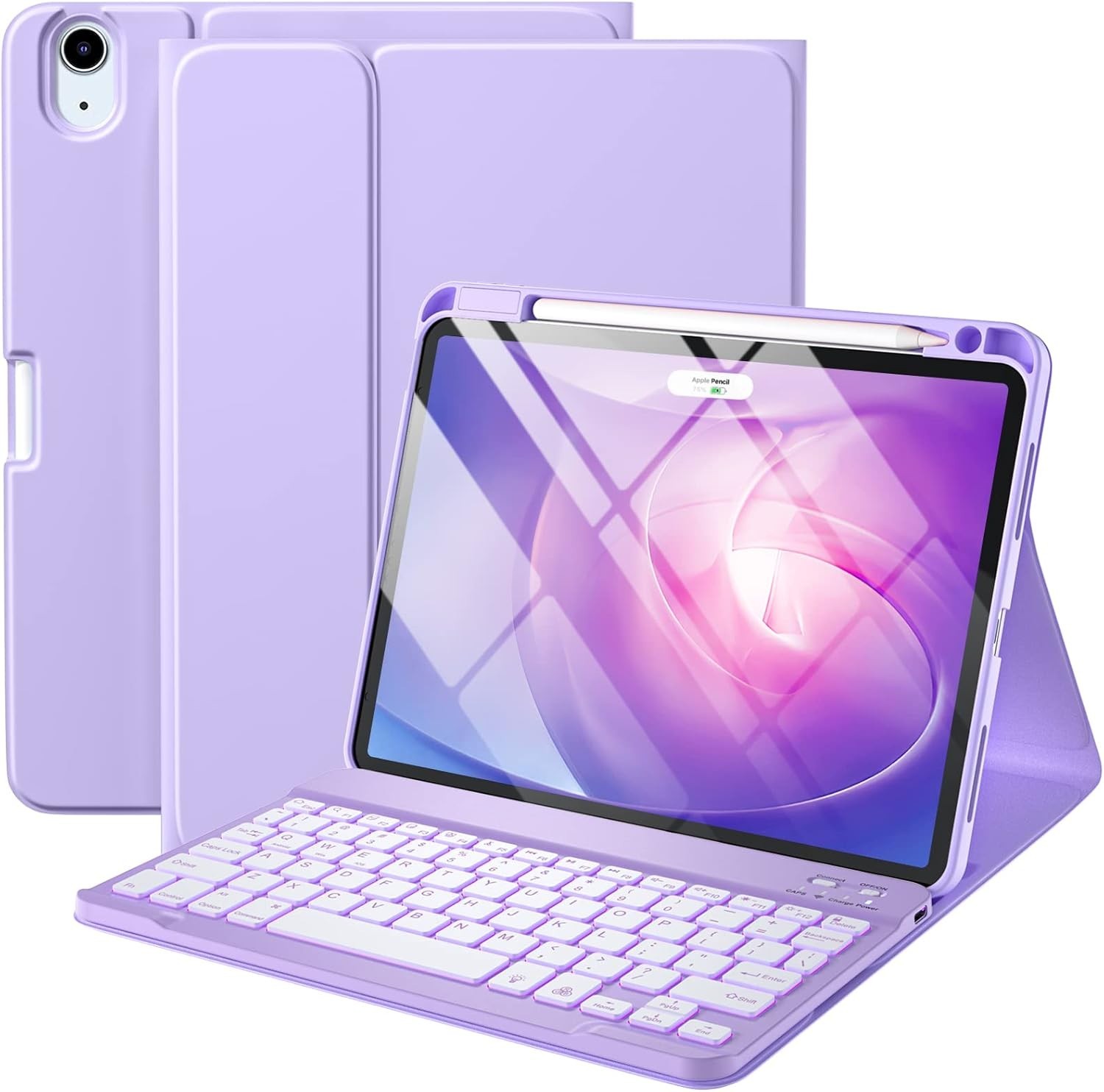 Harvopu Keyboard Case Air 11" M3/M2 iPad Air 11" Air 5th/ Air 4th Gen Purple