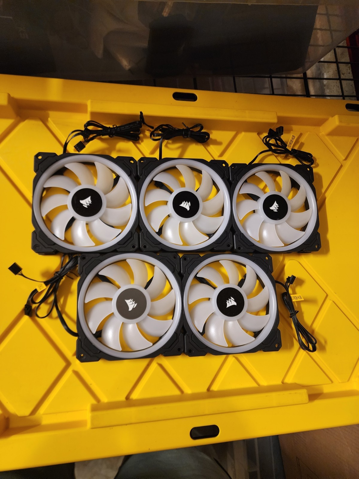 5 X Corsair LL140 ARGB Black 140mm ICUE Premium PC Fans, Never Used, MSRP 40$ EA