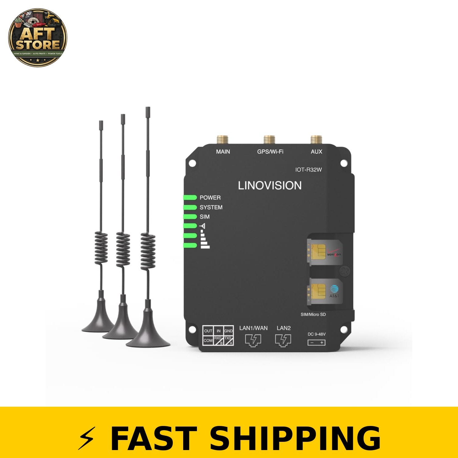 LINOVISION 4G LTE Cat4 Router, Dual SIM, Wi-Fi, Enhanced Signal