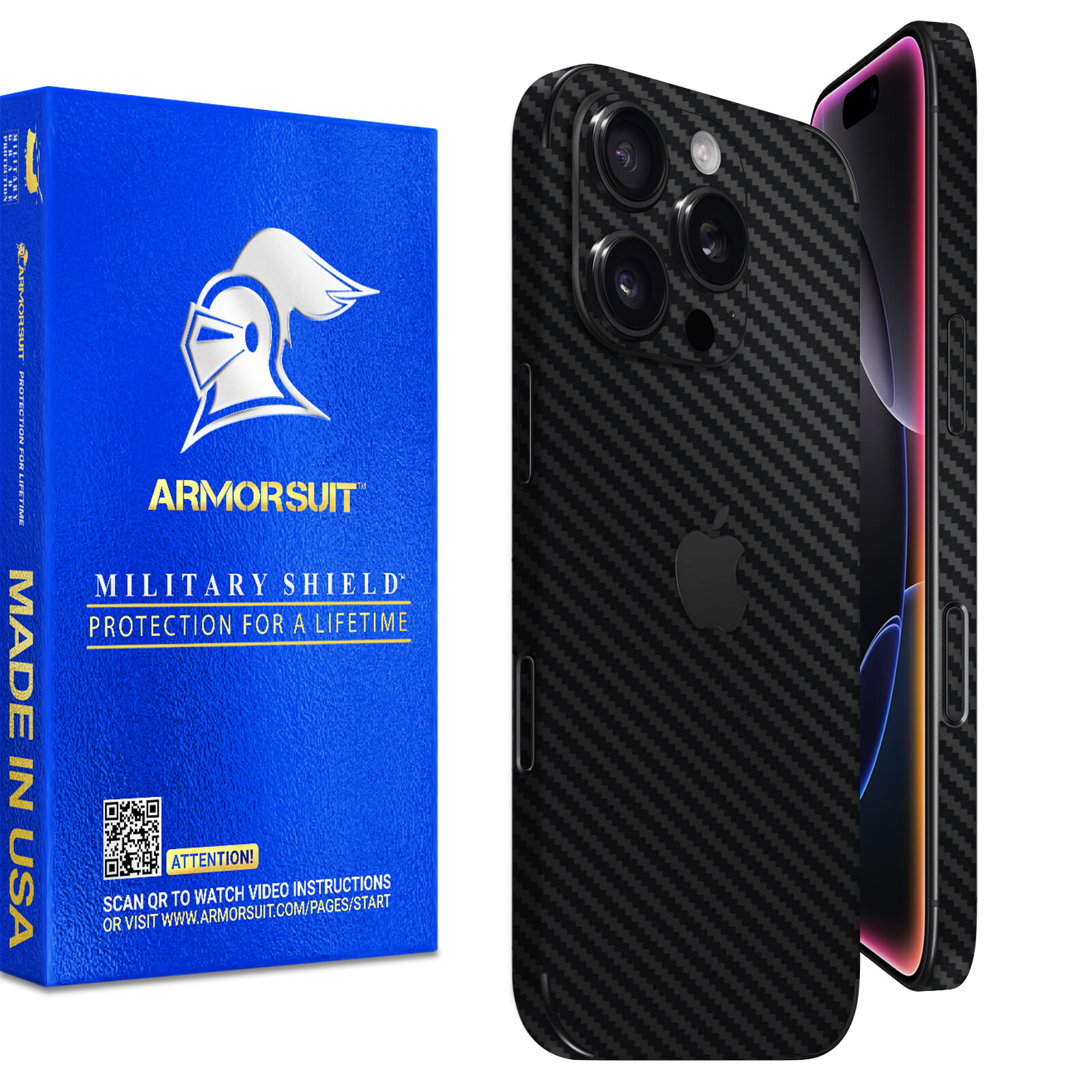 Armorsuit Vinyl Skin Wrap Film Designed for iPhone 16 Pro Max (2024)- Full Wrap