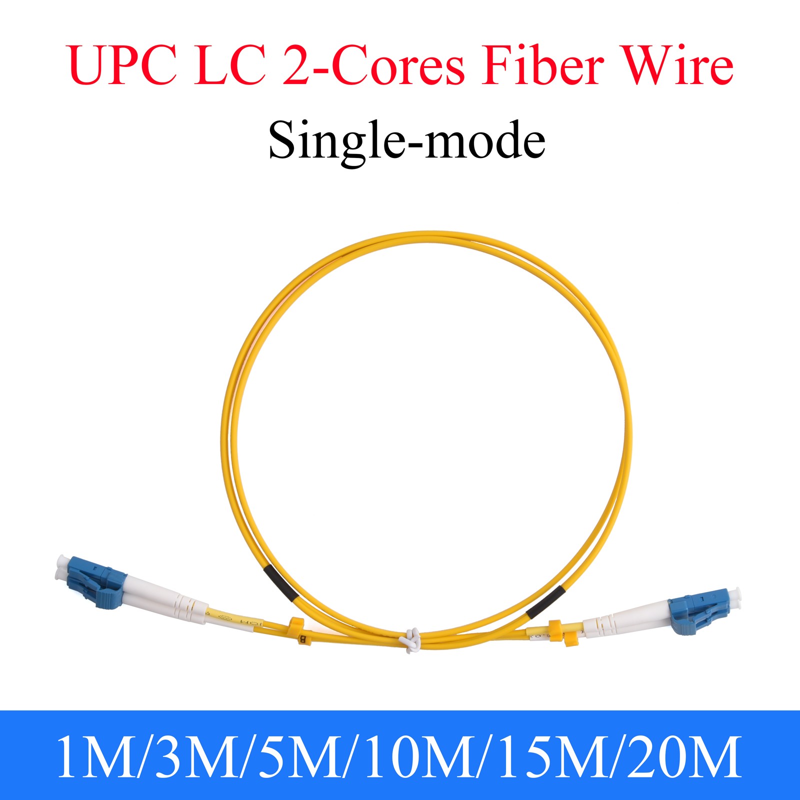 Fiber Optic Wire Patch Cable UPC LC  Single Mode 2Cores  1-20m Optical Connect