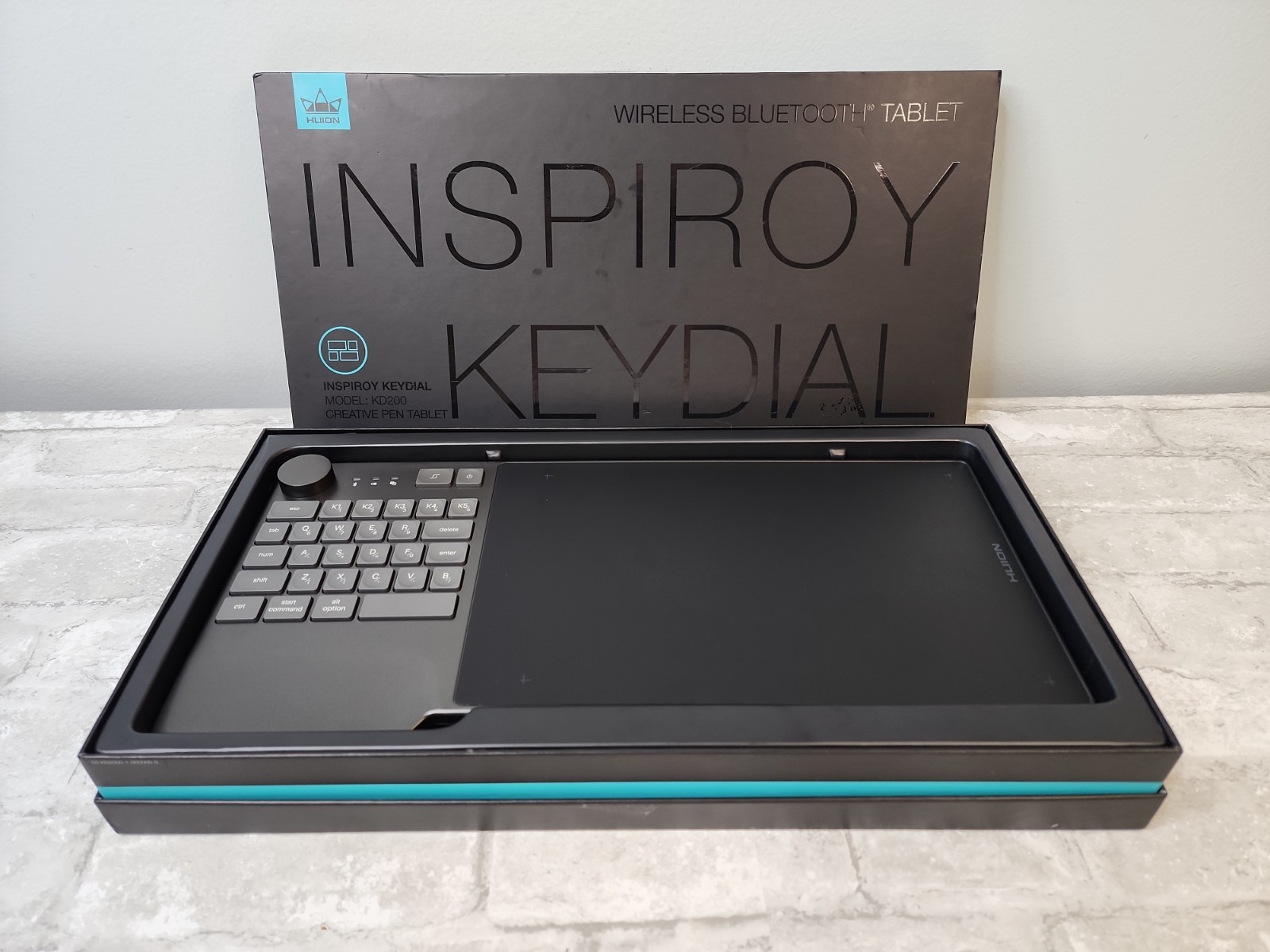 HUION Inspiroy Keydial KD200 Graphics Drawing Tablet Only Keyboard Dial *Read*