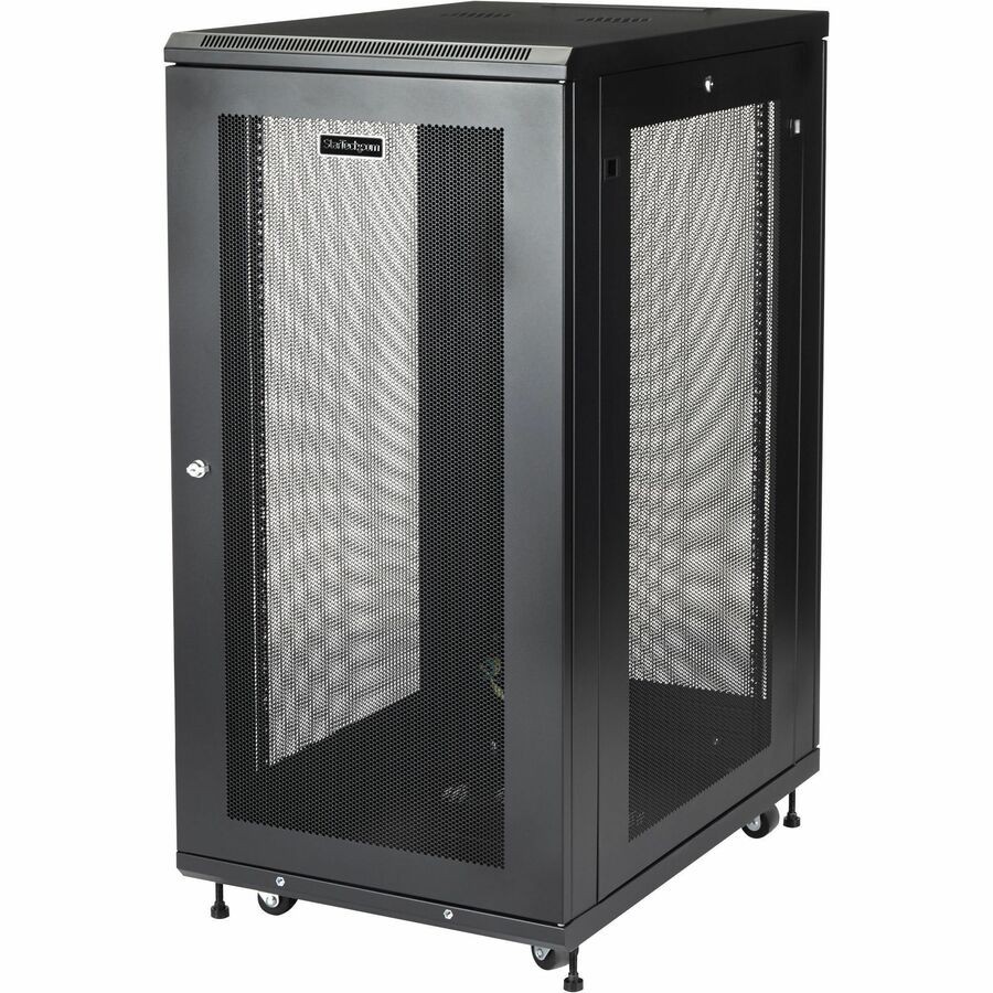 StarTech 4-Post 24U Server Rack Cabinet, 19" Data Rack Cabinet for Computer / IT