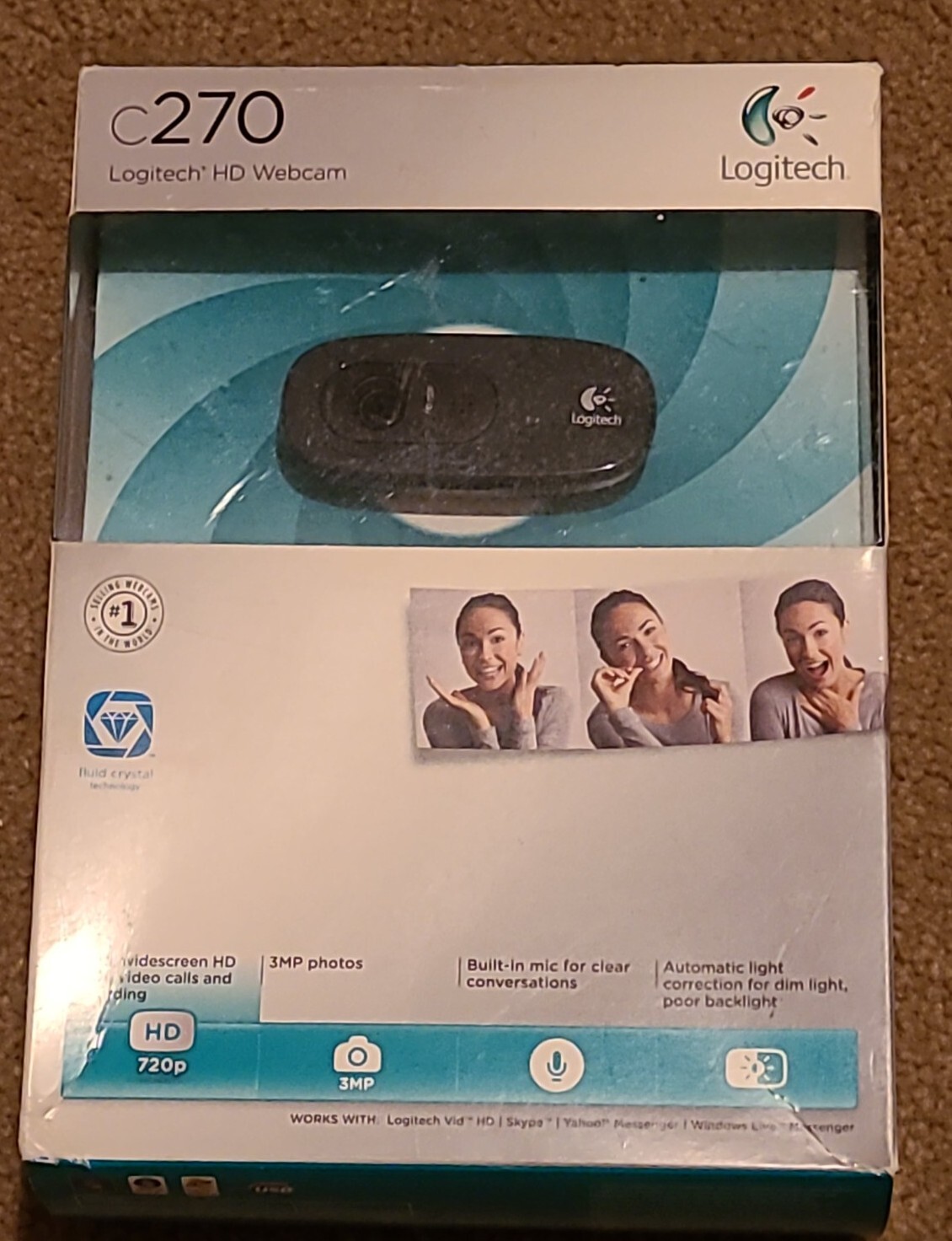 NEW Logitech C270 HD Webcam Video Conference Meeting Camera 720p USB