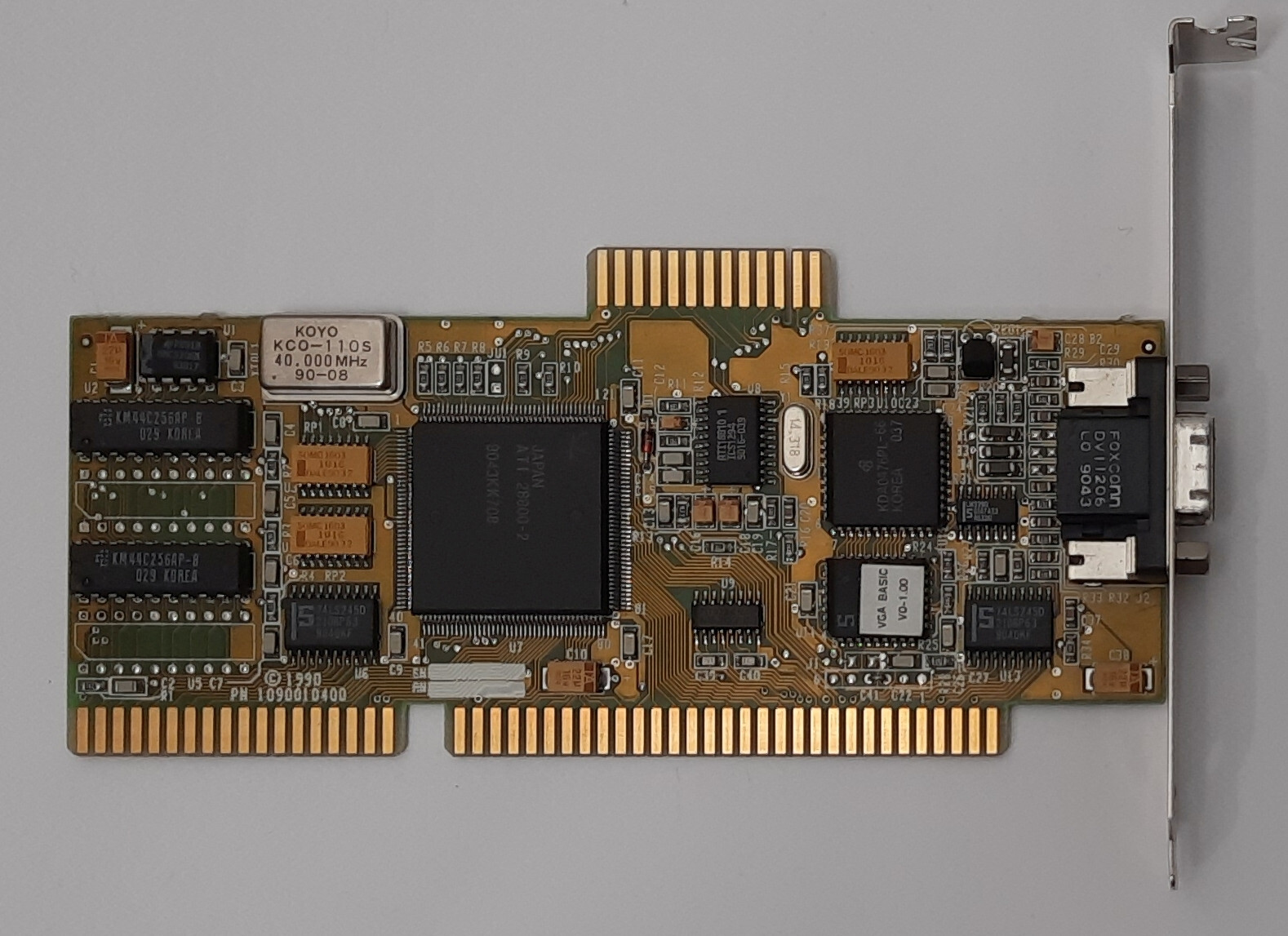 ATI VGA Basic-16 ISA Graphics Card (28800-2, 256KB, 1090010400, Retro, 1990)
