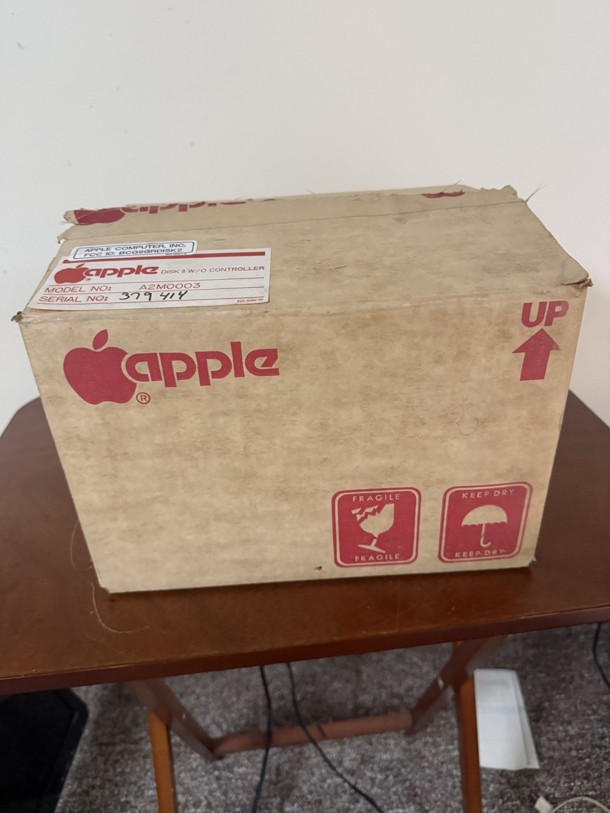 Vintage Apple Disk II 5.25” Floppy Disk Drive Original Box W/O Controller EMPTY