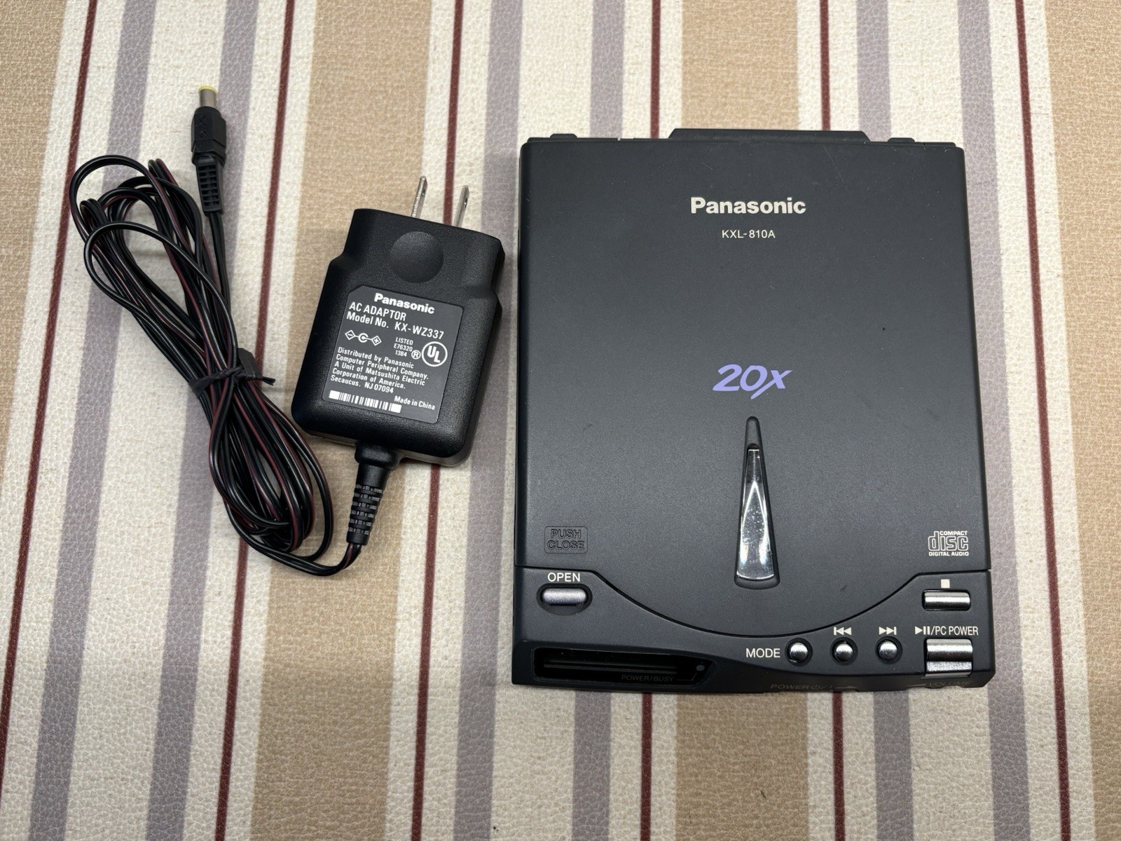 Panasonic KXL-810A Portable CD-ROM Player 20x Vintage SCSI Drive Tested$Working