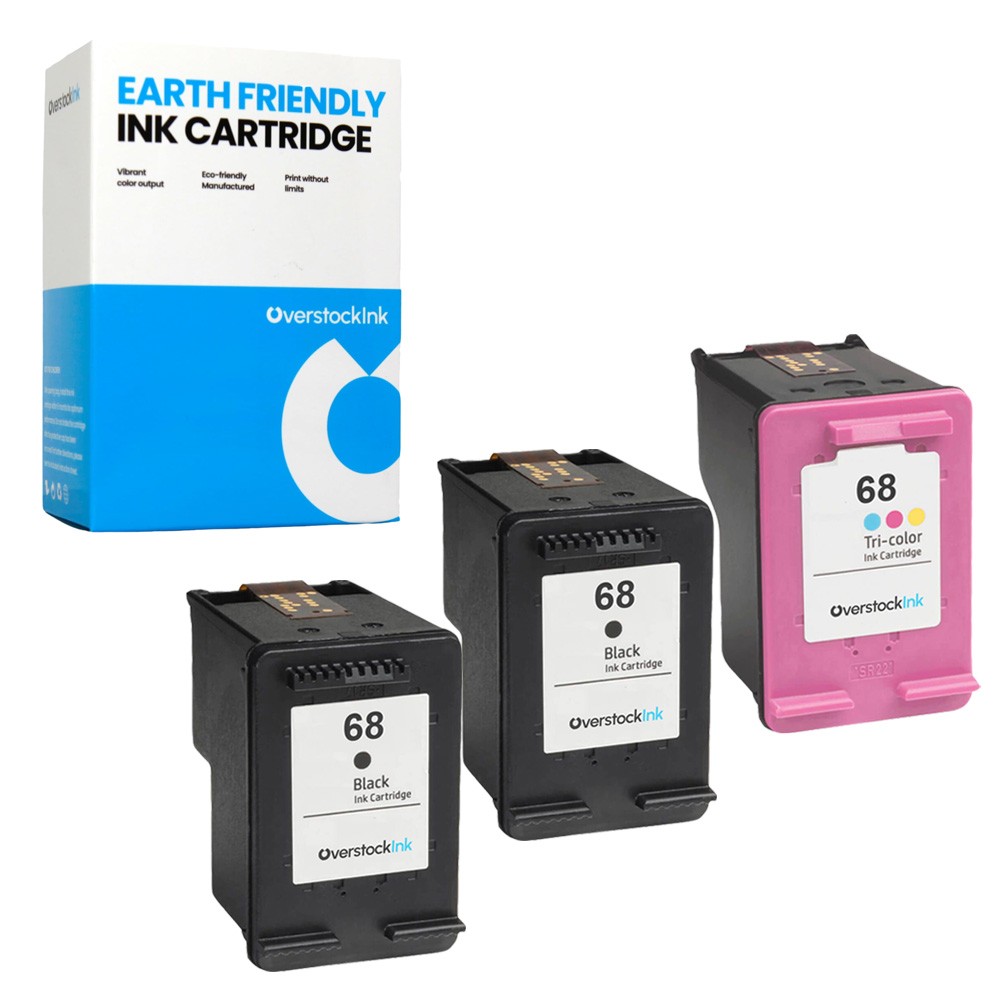 OSI 3-Pack Compatible 68 Ink Cartridges for HP ENVY 6155e 6555e