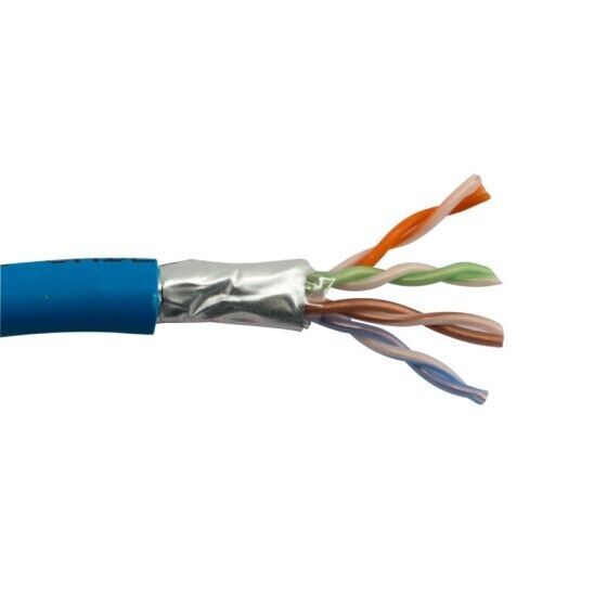 SCP CAT5E-SHP-BL Cable Cat5e Shielded Plenum 350 Mhz 24AWG Solid BC, 4PR F/UTP