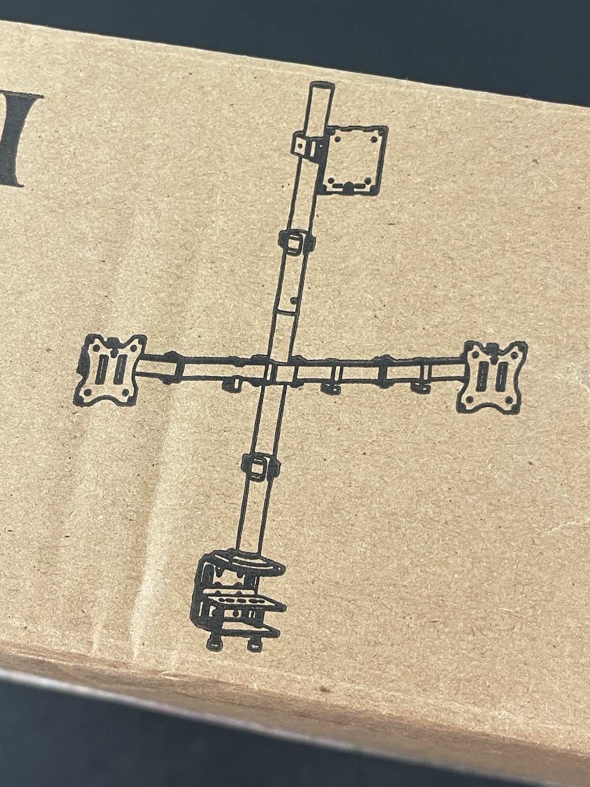 WALI Triple Monitor Desk Mount Black. MF003. Open Box