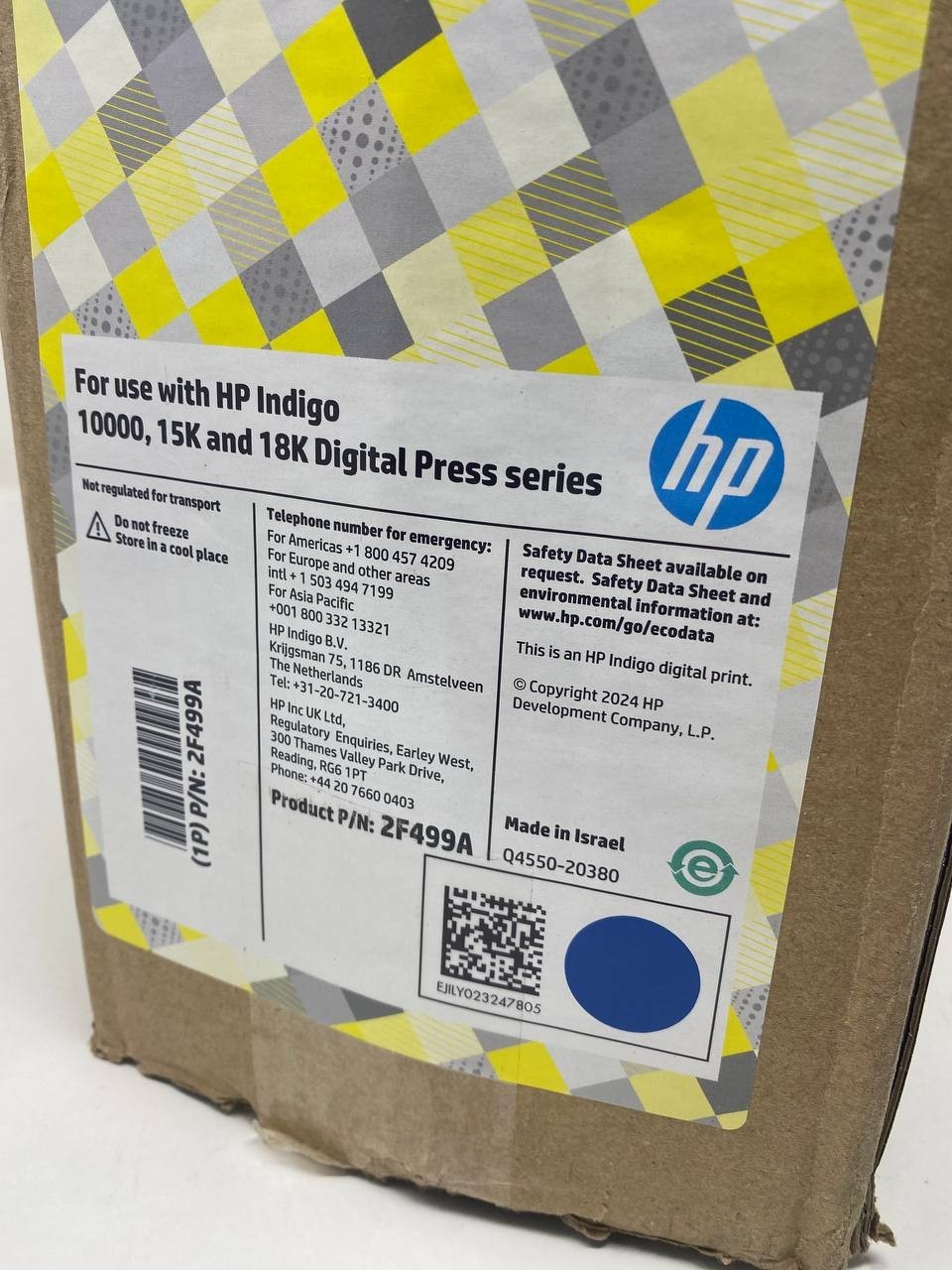 Genuine HP Indigo Electroink Yellow 10000 15k 18k digital press series Open Box