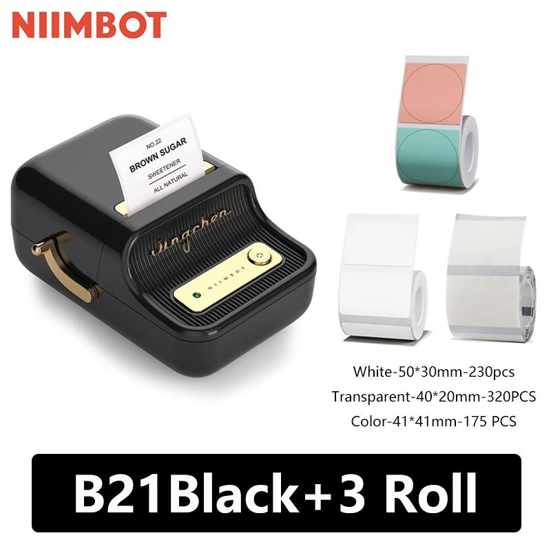 Niimbot B21 Mini Portable Thermal Label Printer Mini Adhesive Sticker Printers F