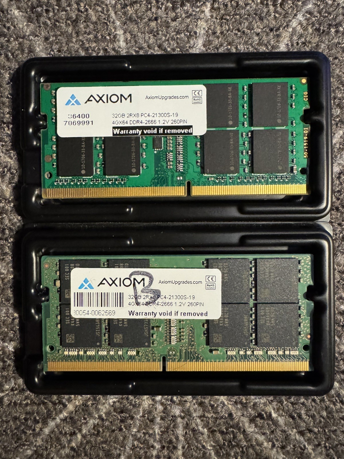 AXIOM 64GB (2x32GB) DDR4 2666MHz SODIMM Memory RAM Kit