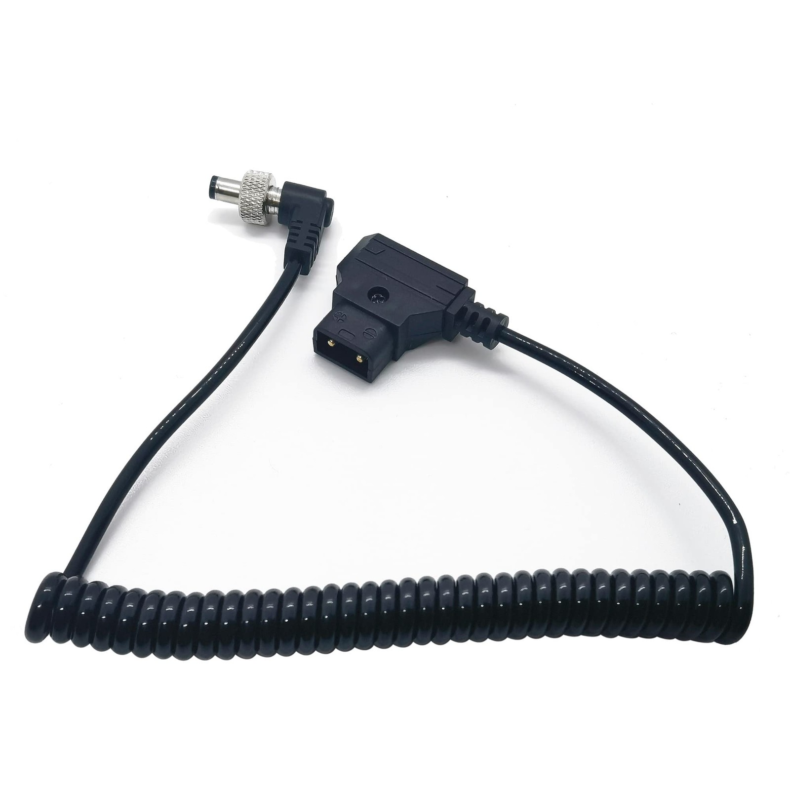 DTap To DC Adapter Locking 5.5x2.5mm 5.5x2.1mm Coiled Cable For Video Light