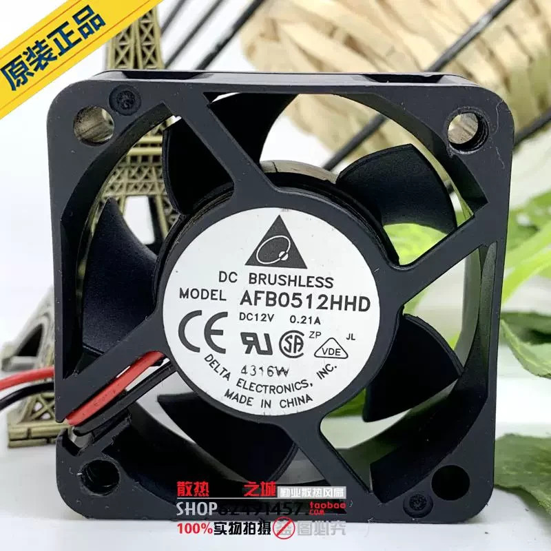 1PCS  Delta AFB0512 HHD 12V 0.21A 5020 Cooling Fan