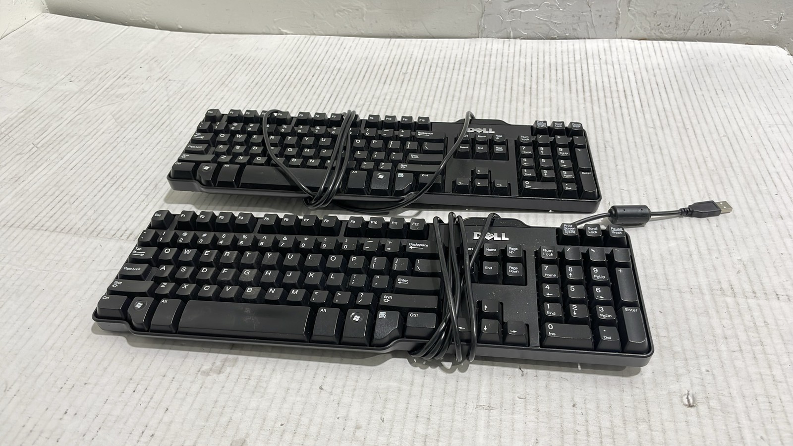 Dell L100 0RH659-73571 104-Key USB Wired Black Keyboards Lot Of 2