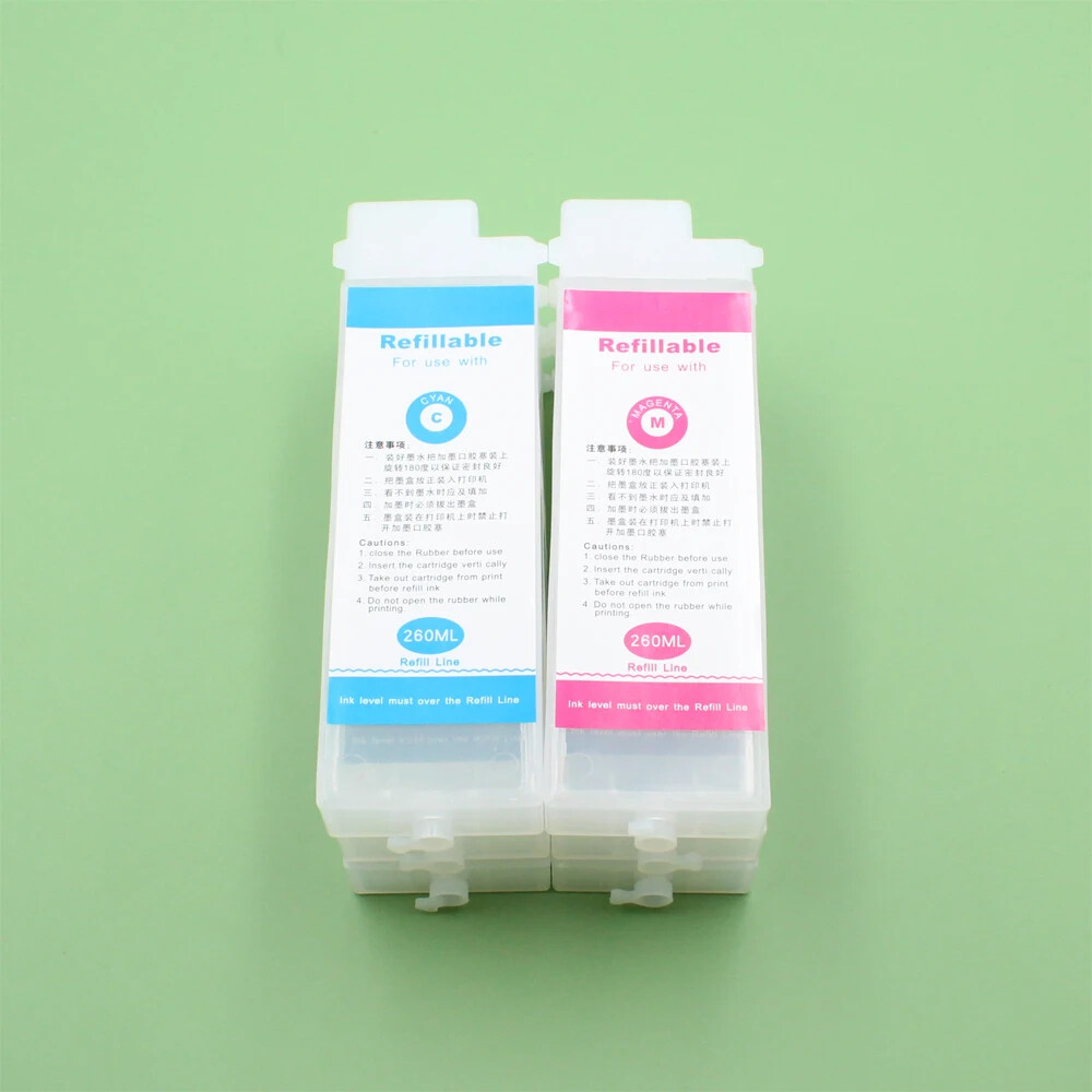6pcs PFI102 Refillable Ink Cartridges For Canon iPF650 655 750 755 760 765