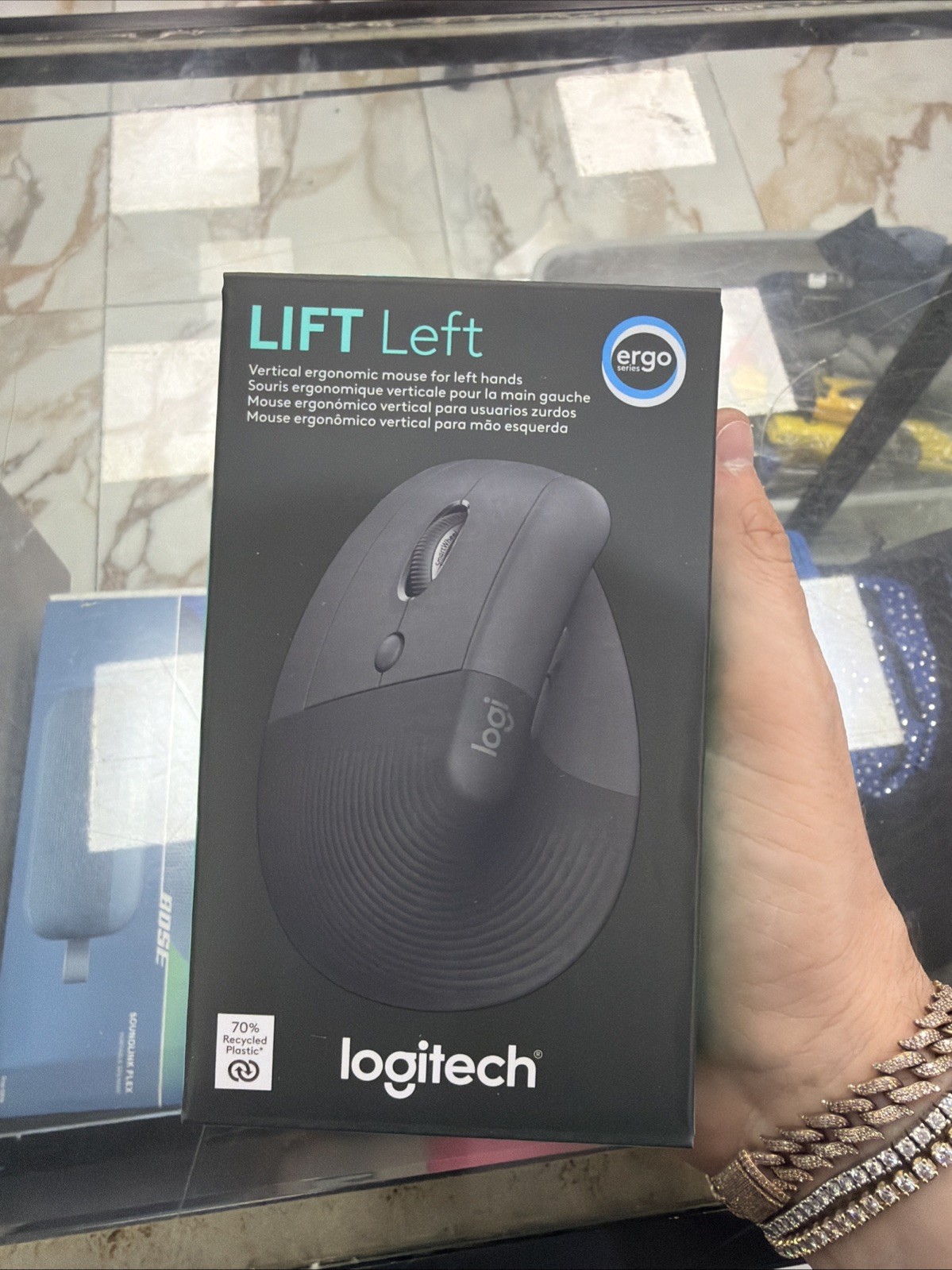 Logitech Lift Wireless Vertical Mouse - Graphite (Left-Handed) (B282)
