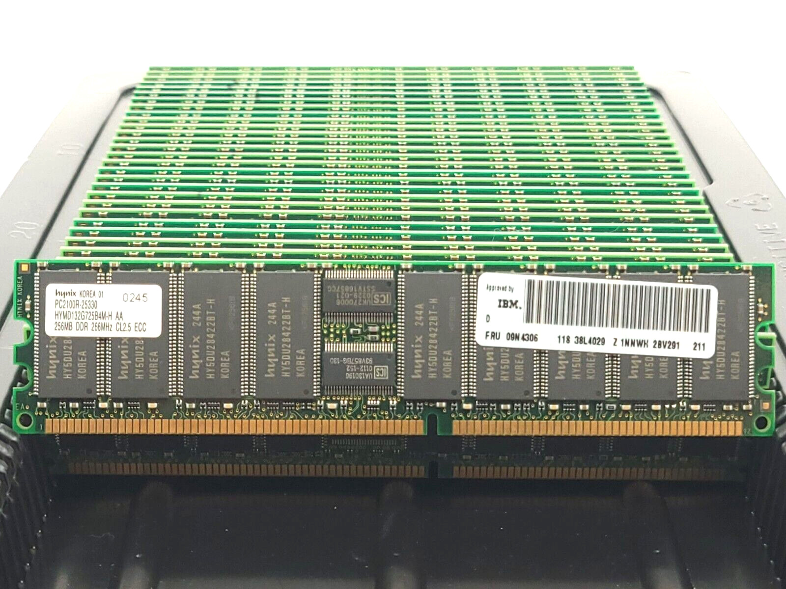Hynix 512MB (2X256MB) DDR1 PC2100R-25330 266MHz ECC Reg RAM HYMD132G725B4M-H AA
