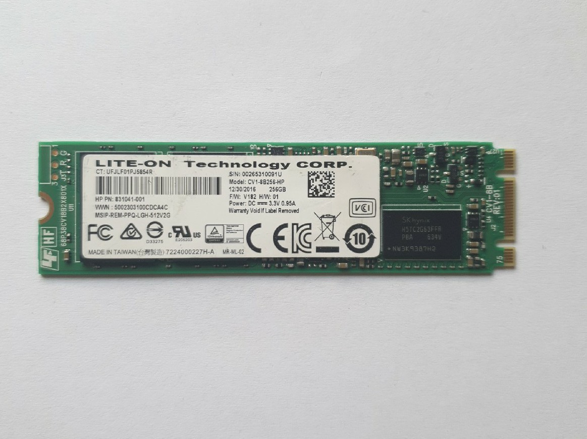 256GB M.2 SSD 3D NAND TLC LITE-ON Technology CORP. Model: CV1-8B256-HP