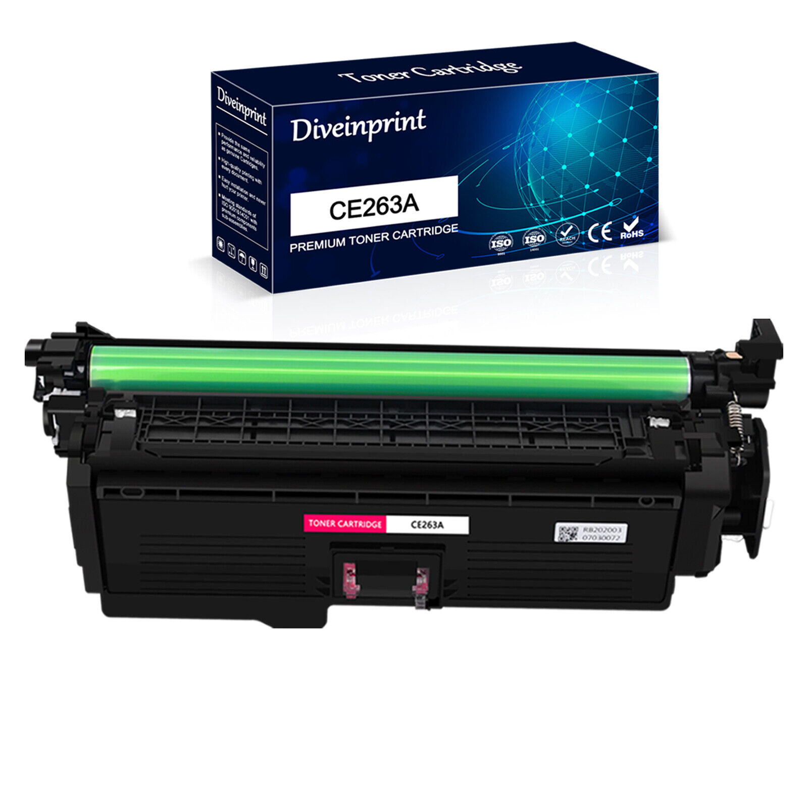 1-4PK CE263A 647A Magenta Toner Cartridge for HP Color LaserJet CP4025N CP4025DN