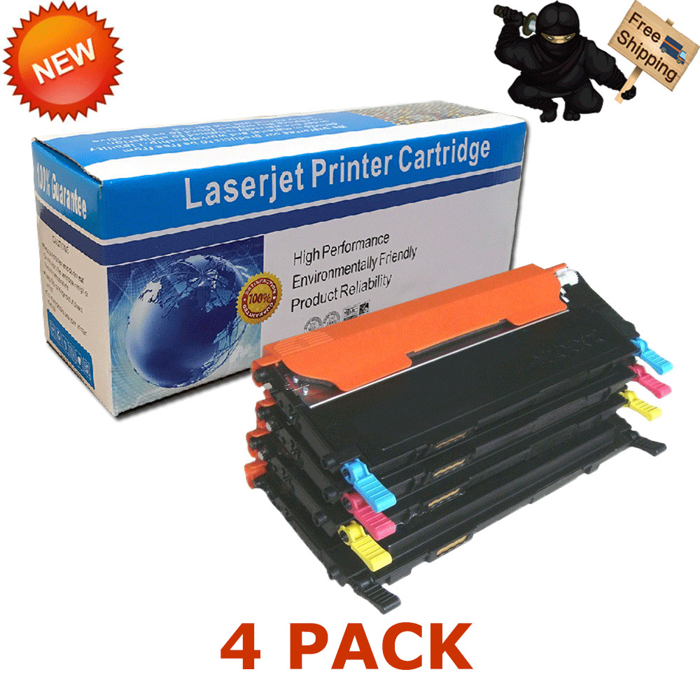 4 PACK CLT-K406S CMYK Color Toner For Samsung CLP-365W CLX-3305FW C410W C460FW