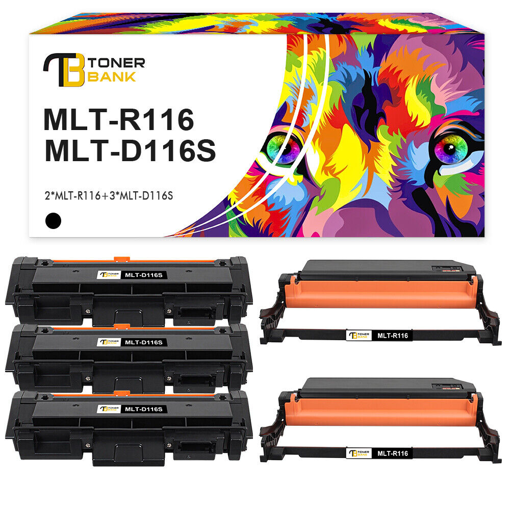 3x MLT-D116L Toner + 2x MLT-R116 Drum Unit for Samsung M2885FW M2875FW M2625