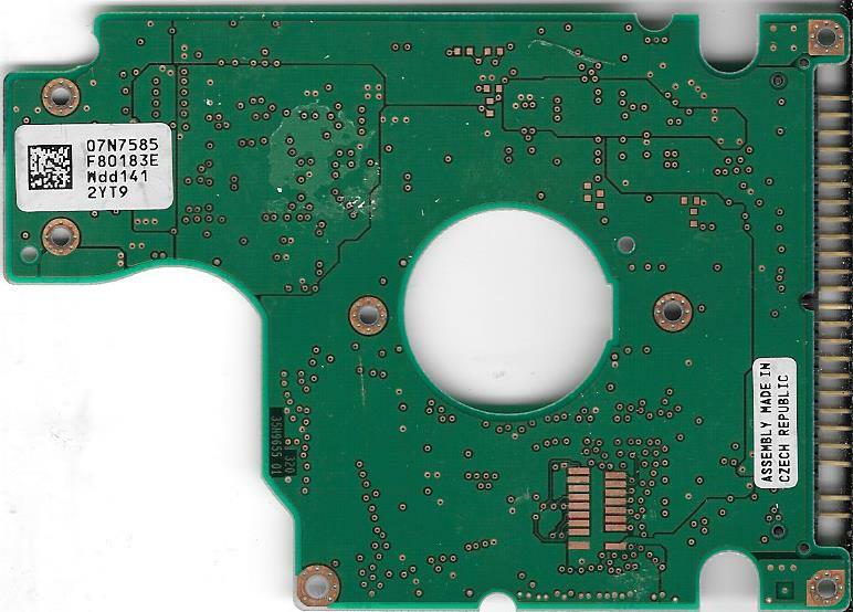 IBM IC25N020ATDA04-0 20GB Ide Pcb Board P/N: 07N7435  07N7585 F80183E