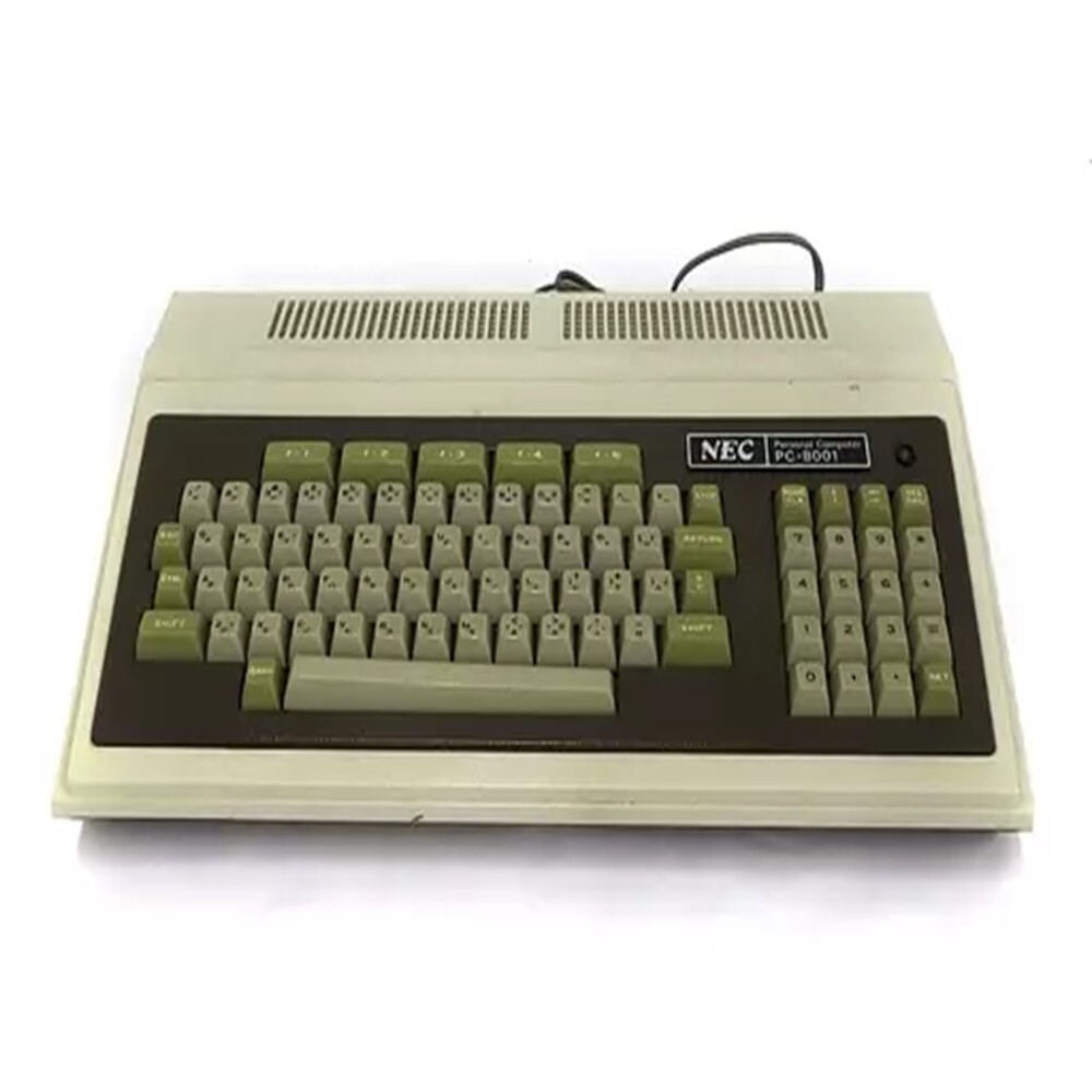 NEC PC-8001 Personal Computer Keyboard Vintage Retro PC Power Checked 100V