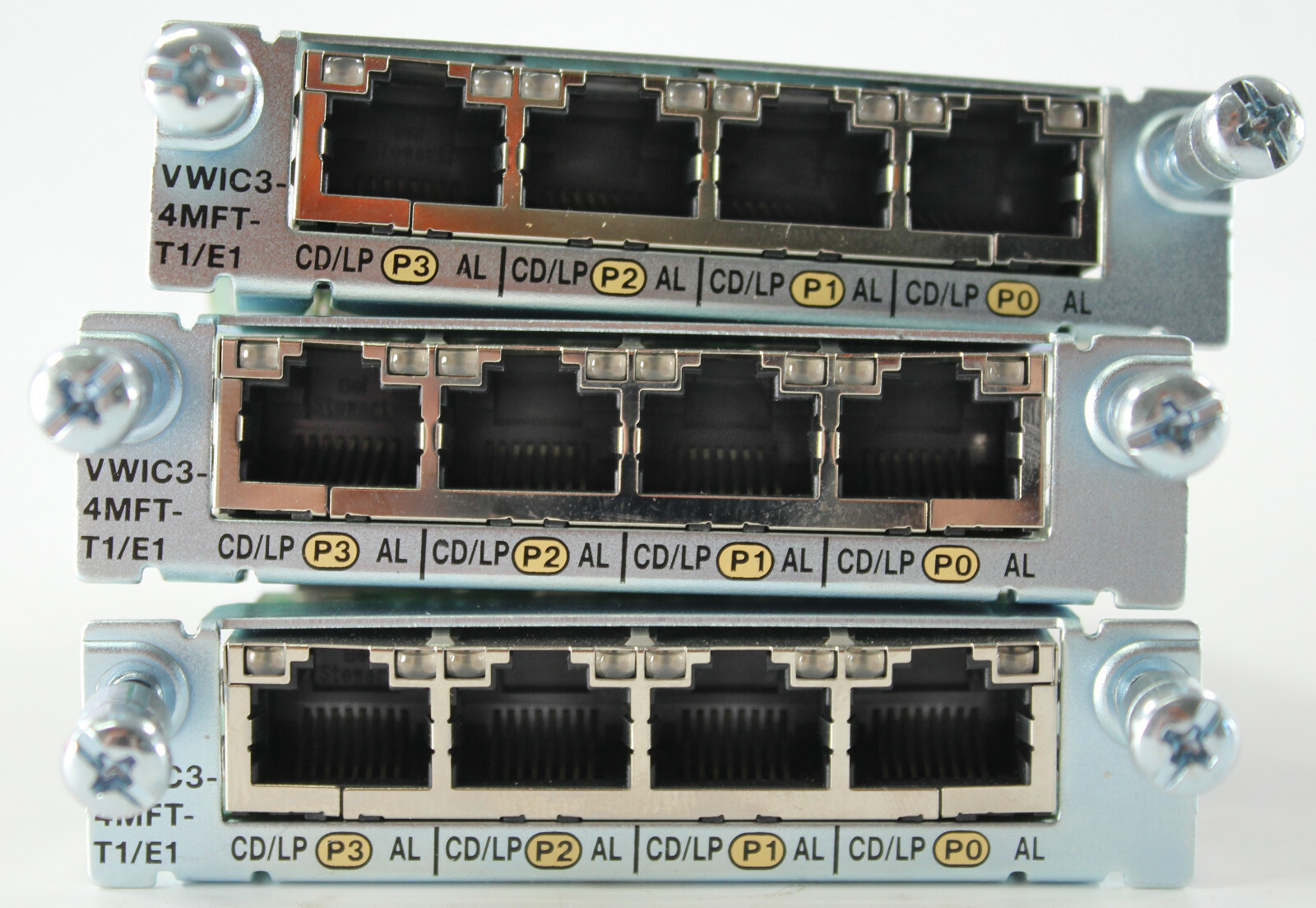 Lot of 3  CISCO VWIC3-4MFT-T1/E1 4-Port T1/E1 Multiflex Voice/WAN Interface Card