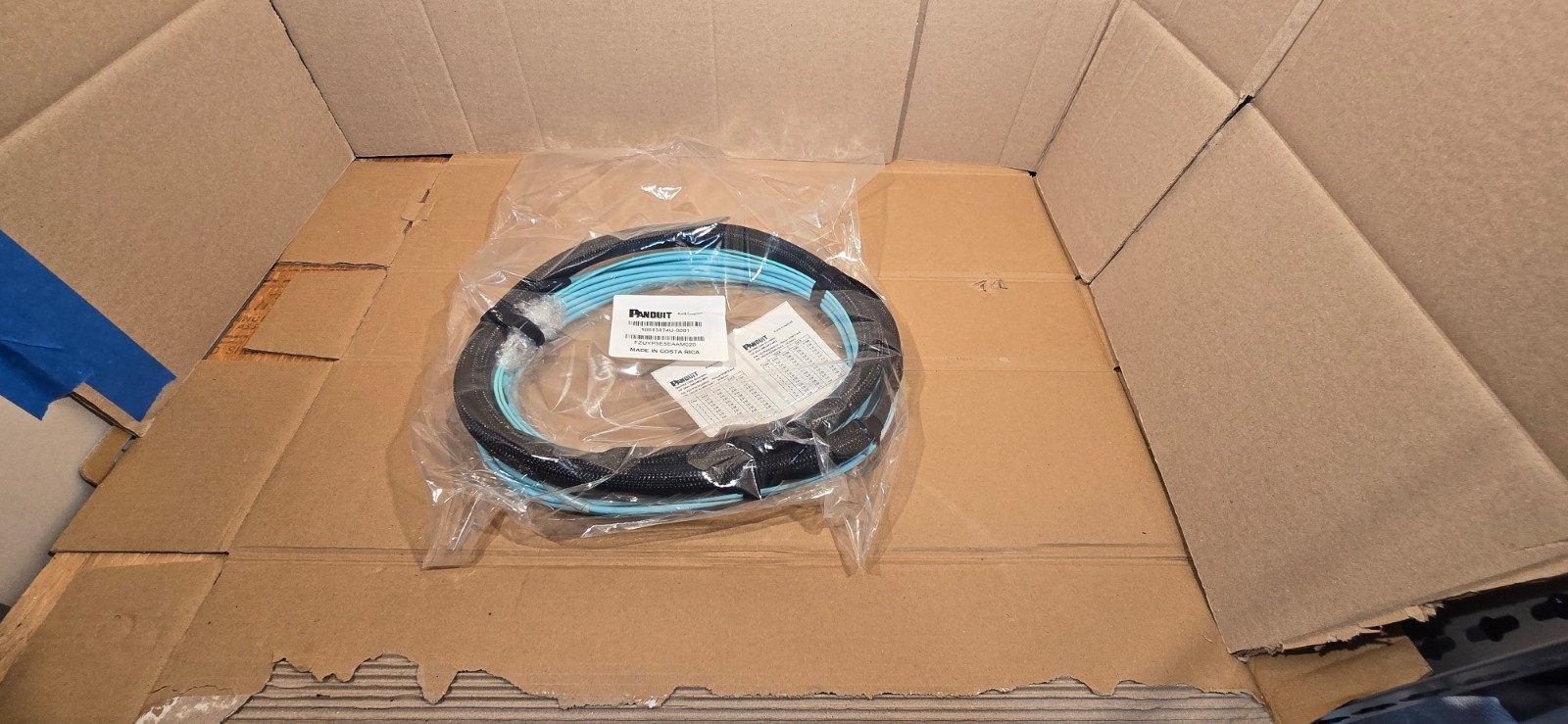PANDUIT OM4 24 Fiber Sm Indoor Trunk MPO to MPO 20 Meters FZUYP5E5EAAM020