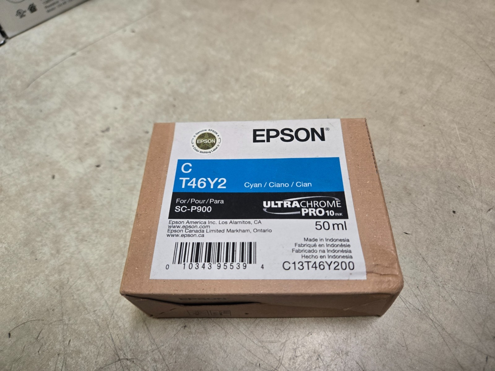 Genuine Epson T46Y2 Cyan Ink Cartridge for SureColor P900 2029 sEALED