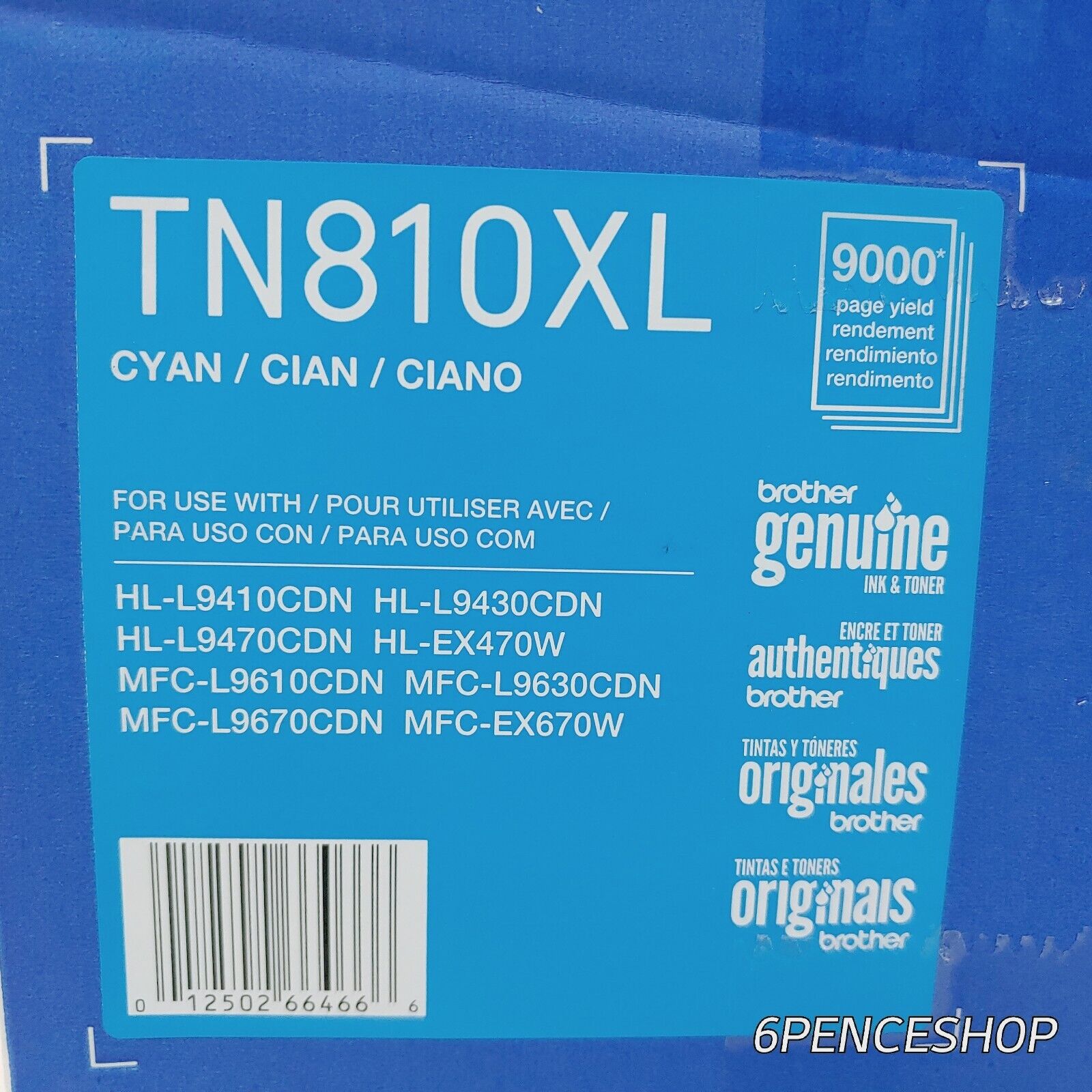 New Brother TN810XL Cyan Toner Cartridge TN-810XL