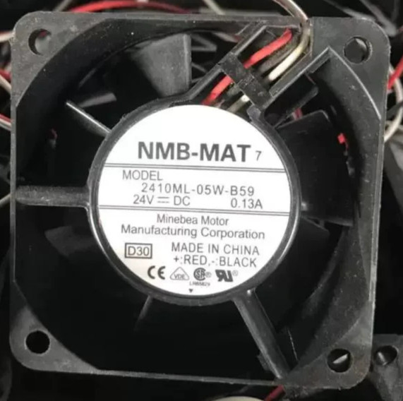 1PCS  NMB 2410ML-05W-B59 24V 0.13A 6CM Inverter 3-Wire Cooling Fan