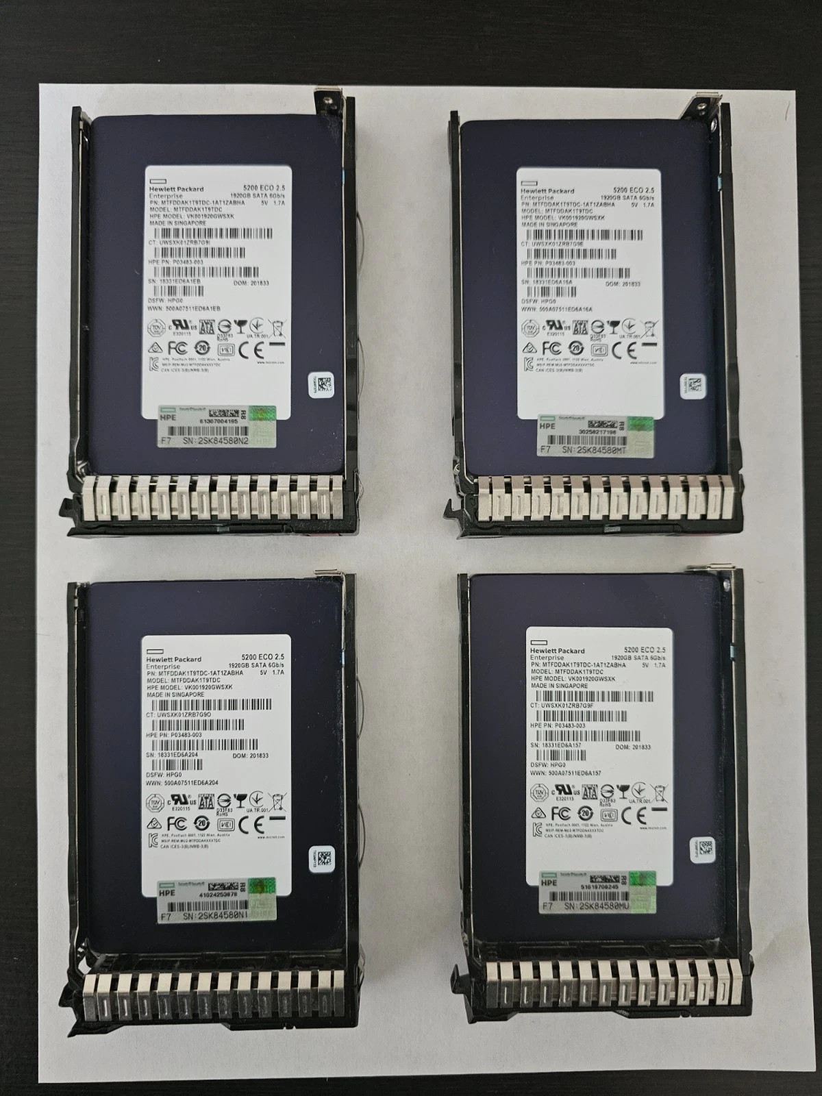 P04478-B21  HPE 1.92TB SATA 6G READ INTENSIVE SFF SC SSD 2.5  SSD P05314-001