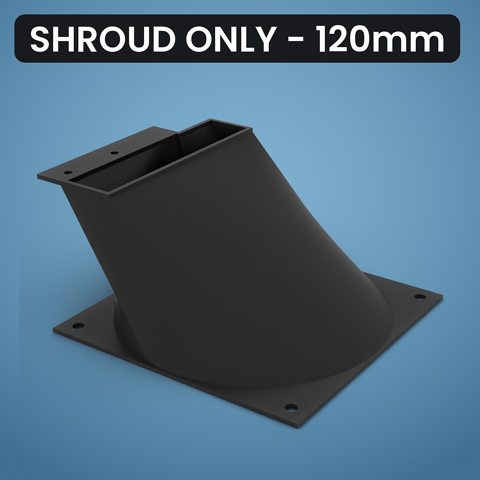 Fan Duct Shroud for Nvidia CMP 170HX A100 GPU 120mm Fan Adapter 3D Printed
