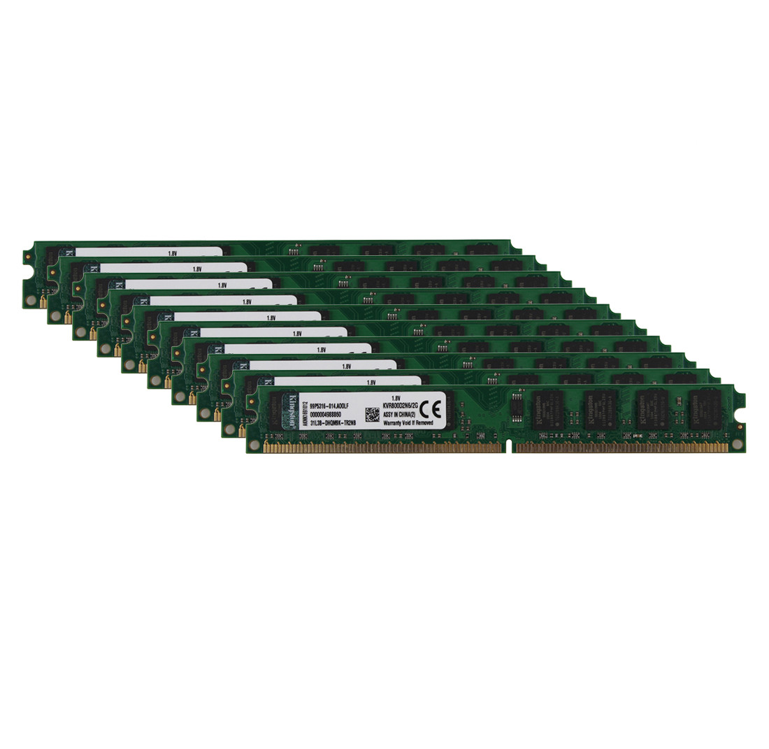 Kingston 20G 10X2GB 2Rx8 PC2-6400 DDR2 800Mhz 240Pin DIMM Memory RAM Desktop &U