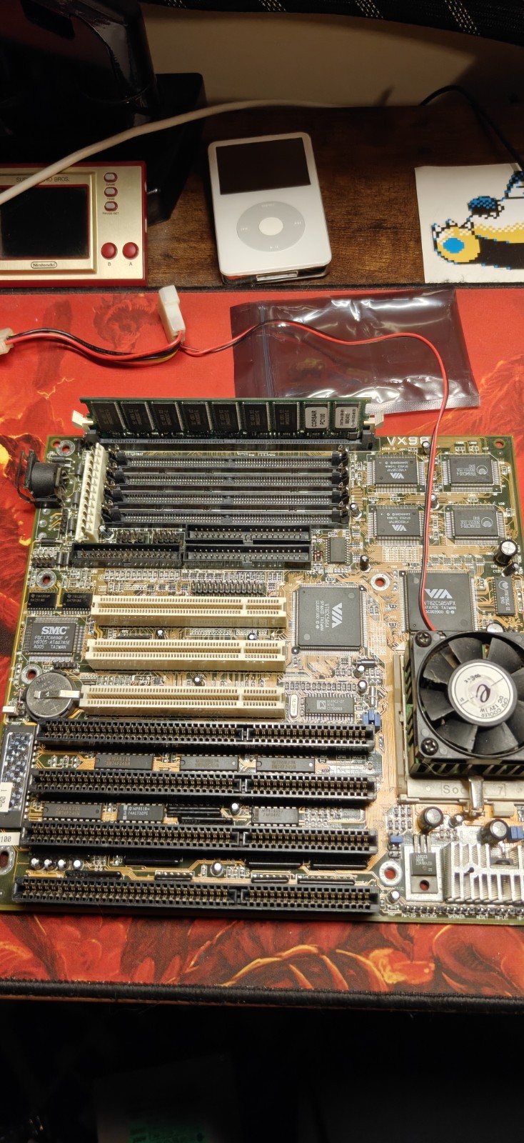 VX98 Socket 7 Baby AT Motherboard With Pentium MMX 200MHz