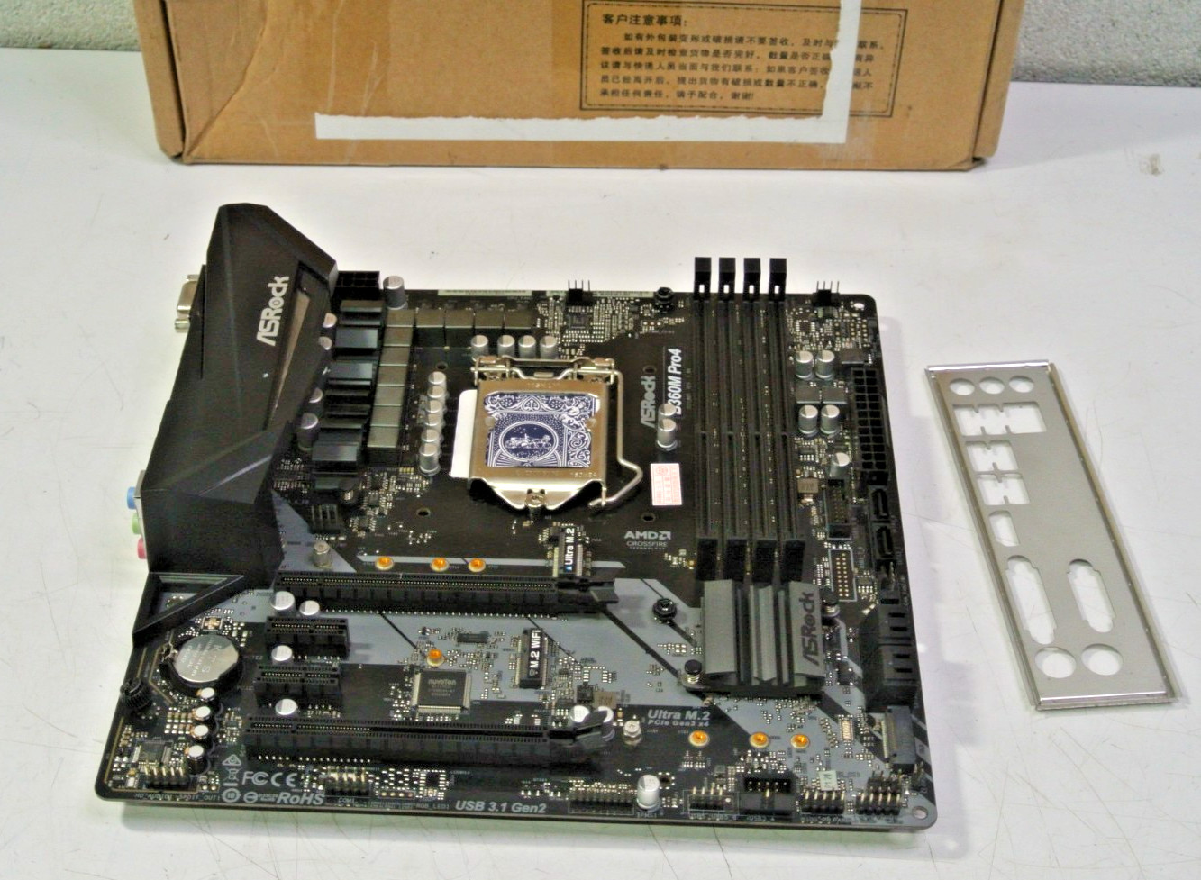 For ASRock B360M Pro4 Motherboard LGA1151 DDR4 Support 8th/9th CPU VGA+DVI+