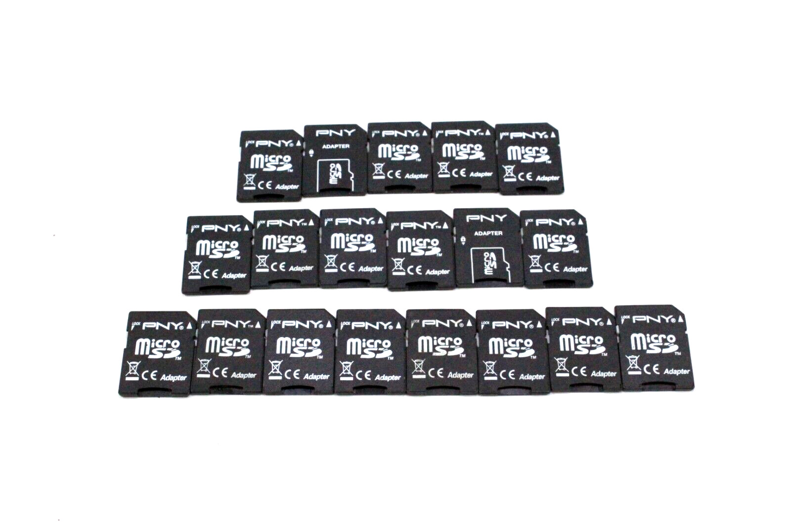 Lot of 19 PNY Micro SD microSD to SD SDHC SDXC Adapter Only