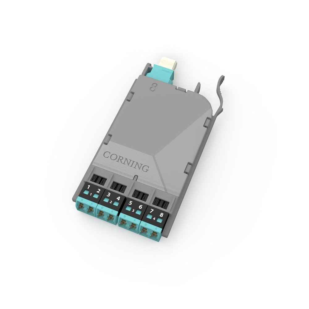 Corning ECM8-UM08-05-E6Q-ULL-Z 8 Fiber MTP to LC Duplex Module 50 µm (OM4)