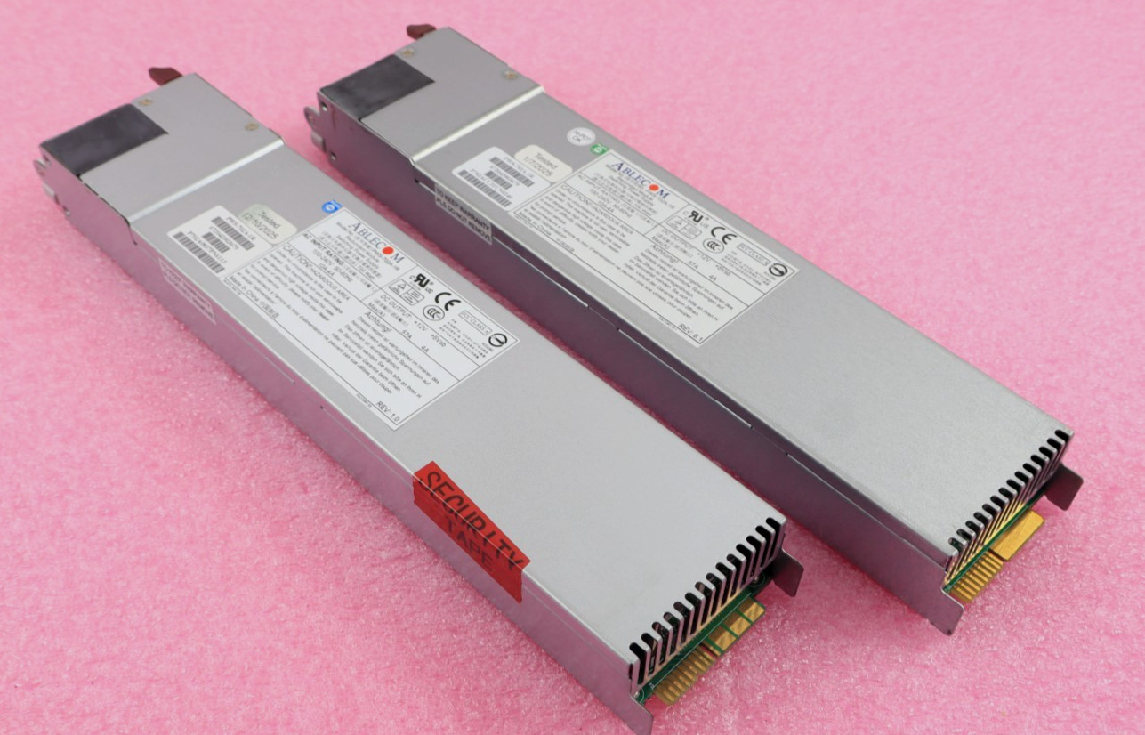 Lot of 2 SuperMicro Ablecom PWS-702-1R 700W 100-240V 1U Redundant Power Supply