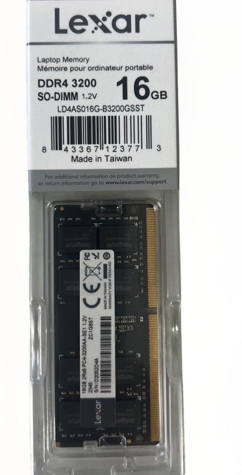 Lexar Laptop Memory 16GB 2Rx8, DDR4 3200 SO-DIMM 1.2V