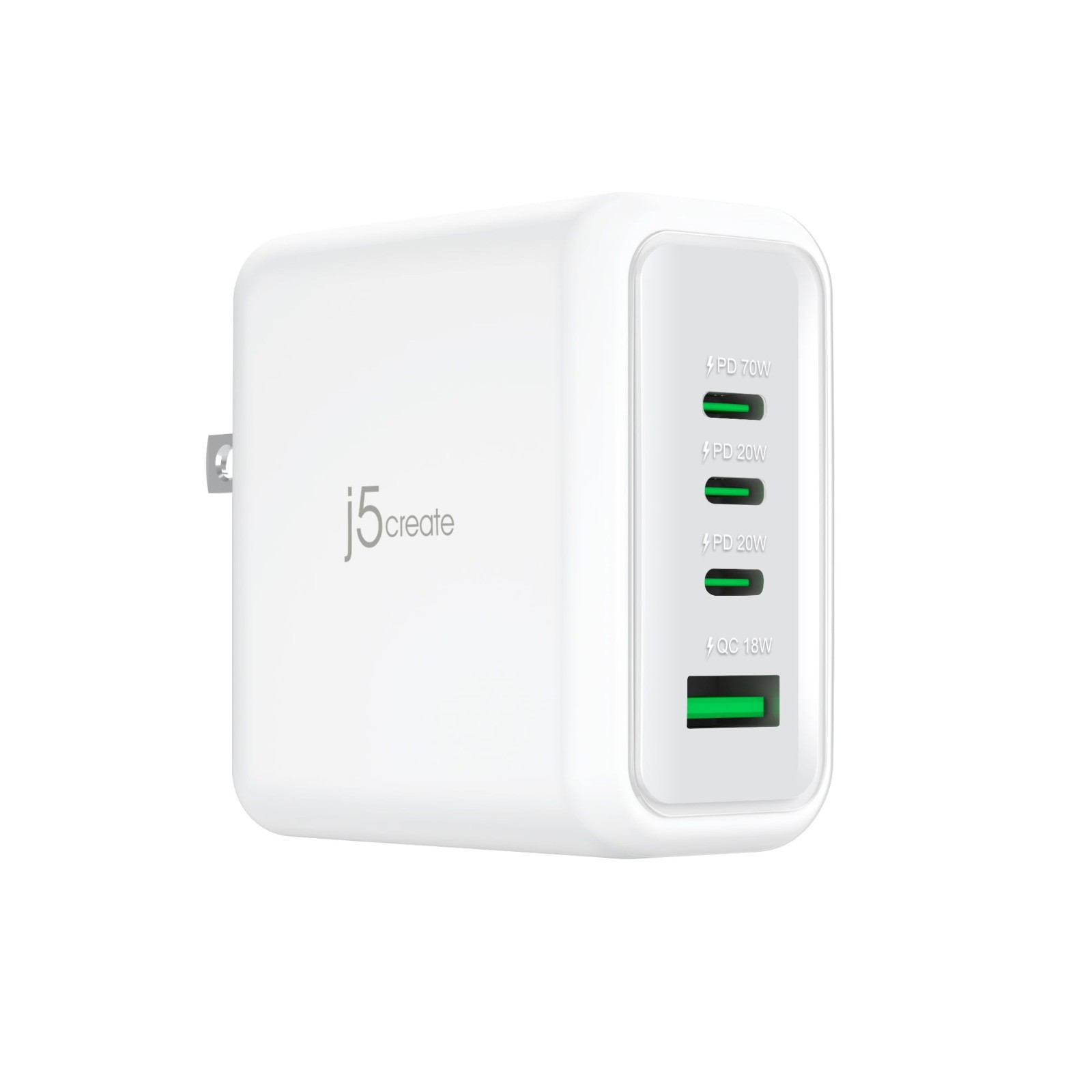 New, j5create, USB-C 4 Port Charger 70W