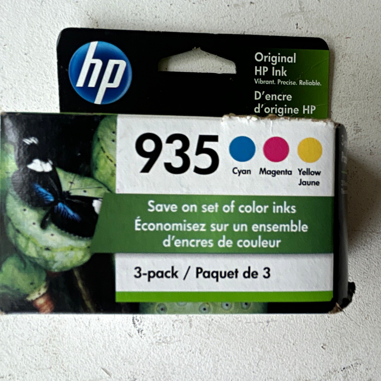 HP 935 Genuine Original Inkjet Ink Cartridges 3-Pack Cyan Magenta Yellow