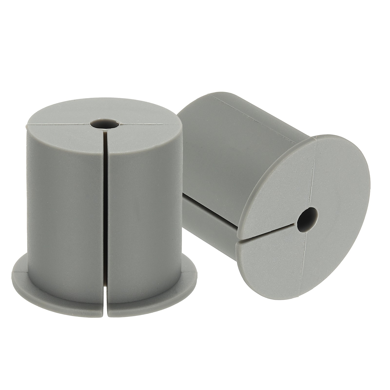 2 Pcs 1-3/8" Wall Grommet Cable Routing Kit for 0.26" (6.5mm) Hole Gray