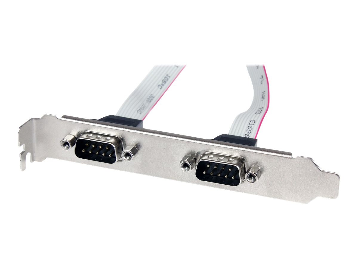StarTechcom 2 Port DB9 Serial Bracket Header Cable PLATE9M2P16